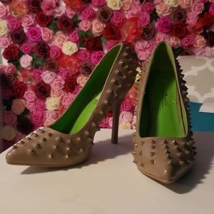 Tan Spiky Heels